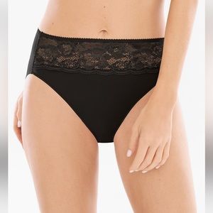 *NWT* Soma - VANISHING EDGE Microfiber With Lace High Leg - Black - Large